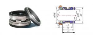 Торцевое уплотнение 2100-25 mm Sic/Sic/Viton L3+