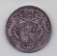 1 скудо 1815 года Редкий год Ватикан