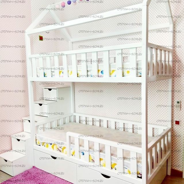 Кровать двухъярусная Домик Standard №23