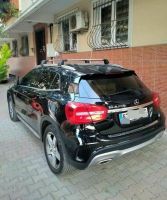 Багажник на крышу Mercedes-Benz GLA-Klass (2013-...), Turtle Air 2, аэродинамические дуги на интегрированные рейлинги (серебристый цвет)