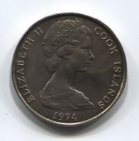 50 центов 1974 года Острова Кука UNC