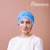 Модель "Чалма" голубой головной убор