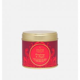 Шотландская ароматическая свеча "Клюква с имбирём" в оловянной тубе CRANBERRY AND GINGER LARGE TIN