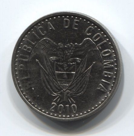 50 песо 2010 года Колумбия