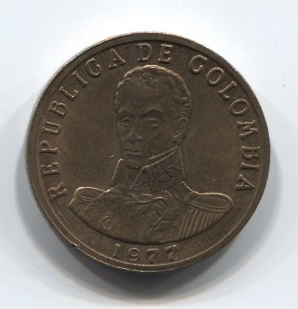 2 песо 1977 года Колумбия