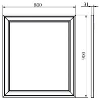 зеркало для тумбы Tessoro Adel 80C