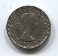 6 пенсов 1957 года Новая Зеландия XF