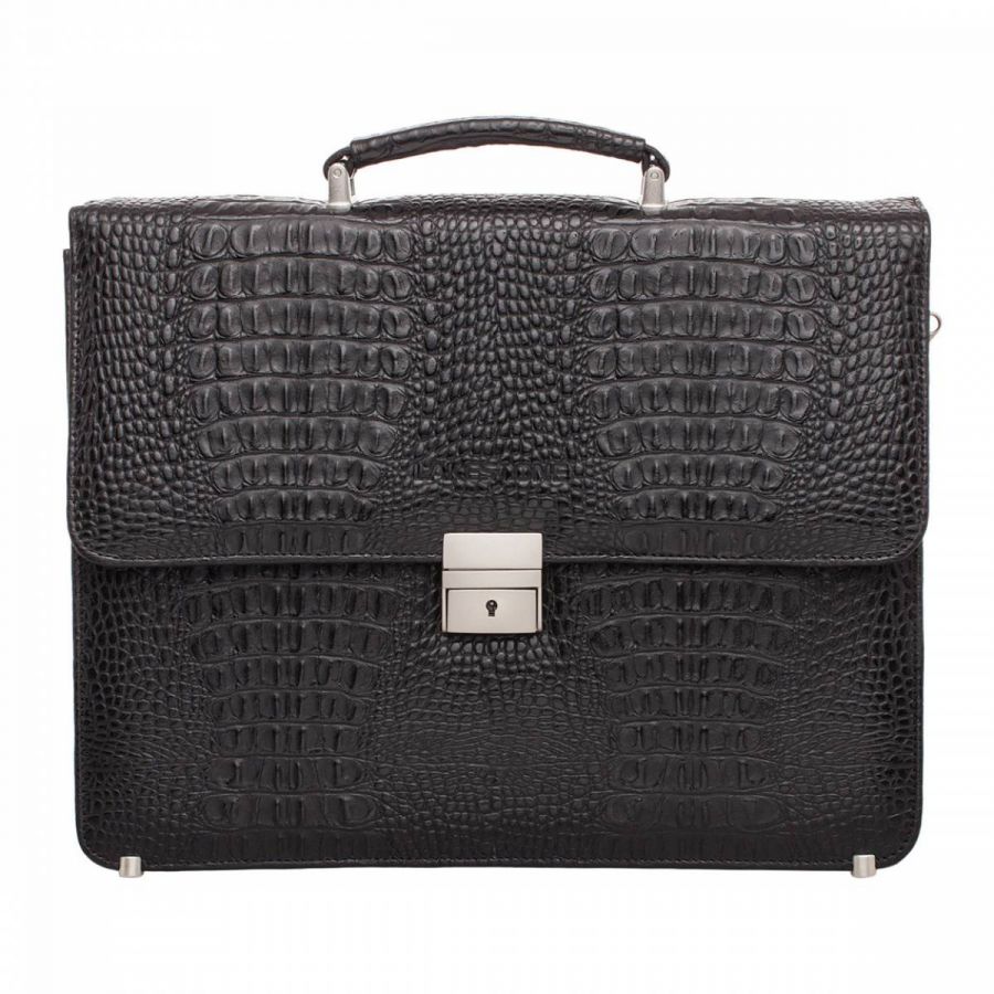 Мужской портфель Lakestone Braydon Black Caiman