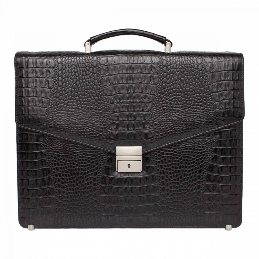 Мужской портфель Lakestone Richeson Black Caiman
