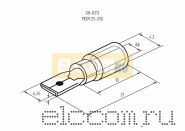 КЛЕММА ПЛОСКАЯ изолированная (штекер) ( VM 1.25- 250 ) REXANT