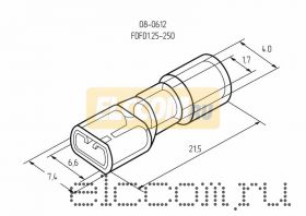 КЛЕММА ПЛОСКАЯ полностью изолированная ( VF 1.25- 250A ) REXANT