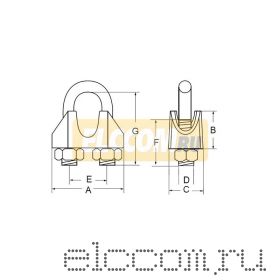 Зажим для троса d 10