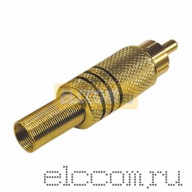 РАЗЪЁМ Штекер RCA металл Gold, по винт (упак. черные50шт/красные50шт) PROCONNECT