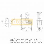 Тумблер 250V 6А (2c) ON-OFF однополюсный (KN-101)