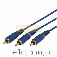 Шнур 3х3 RCA 3 м синий gold REXANT