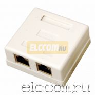 Компьютерная розетка -2*RJ-45 CAT5e (экран) REXANT