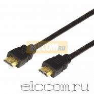 Шнур HDMI - HDMI gold, 5М, с фильтрами REXANT