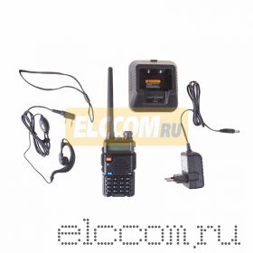 Портативная радиостанция BAOFENG UV-5R (136-174/400-480 МГц)/128 кан. / 5 Вт/BL-5/1800 мАч