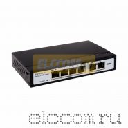 Коммутатор PoE 4 + 2 Uplink; 30 Вт на порт