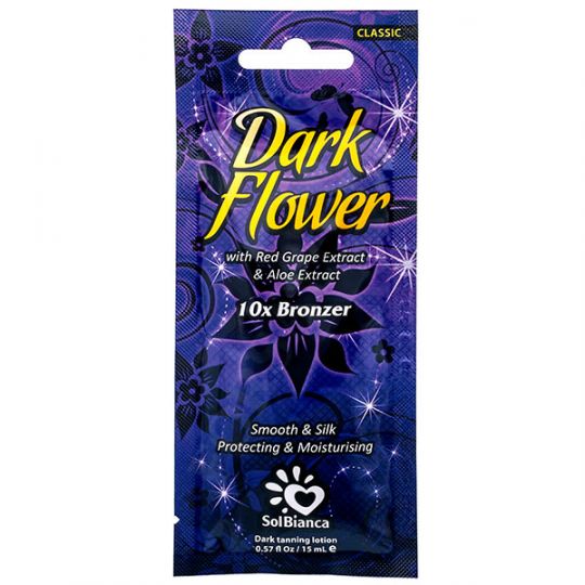 Крем для солярия Dark Flower 10х bronzer, 15 мл. (экстракт винограда и алоэ)