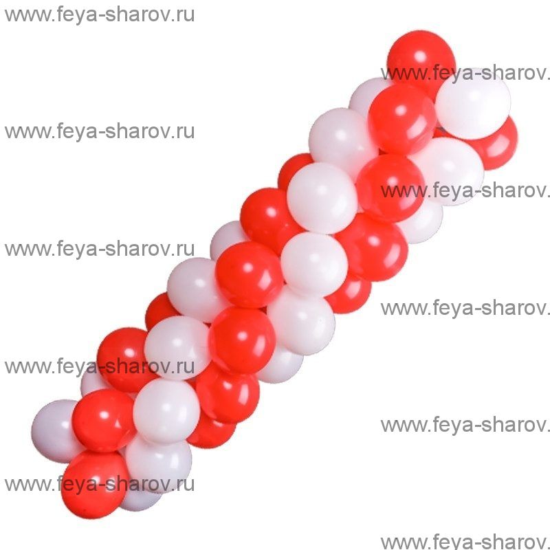 Плетеная гирлянда двуцветная