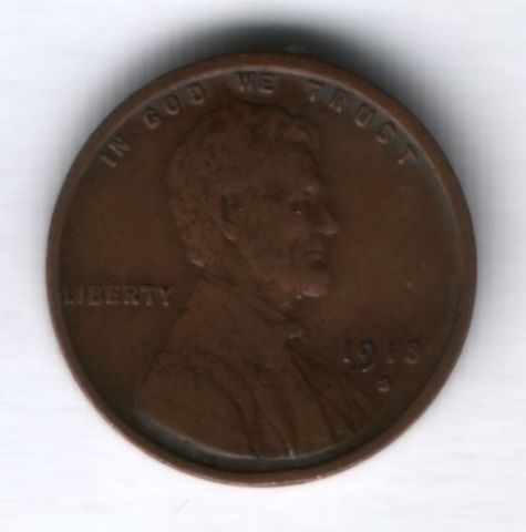1 цент 1918 года США S