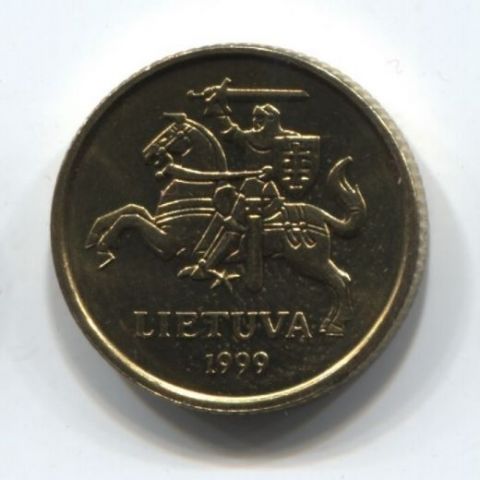 10 центов 1999 года Литва UNC