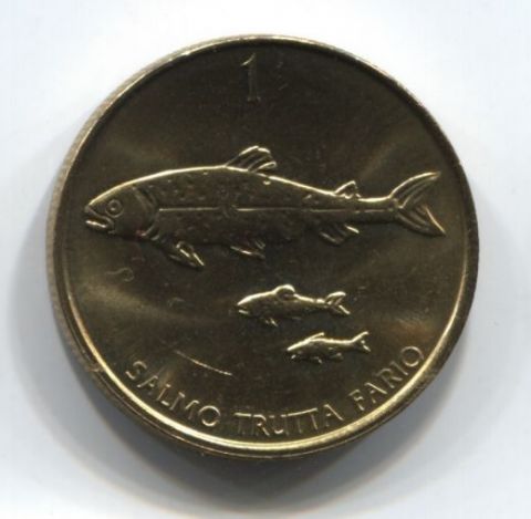 1 толар 2001 года Словения UNC