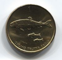1 толар 2001 года Словения UNC