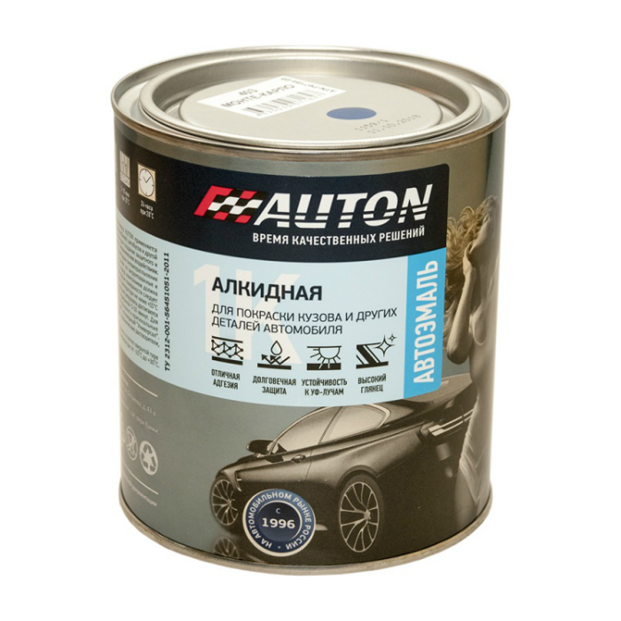 Auton Автоэмаль, название цвета "Белый", в банке, матовая, объем 800мл.