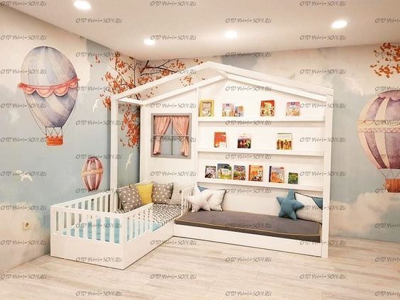 Кровать Домик угловой Fairy Land №43 (для двоих детей)