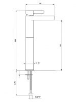 Смеситель для раковины Webert DoReMi DR830402564 схема 2