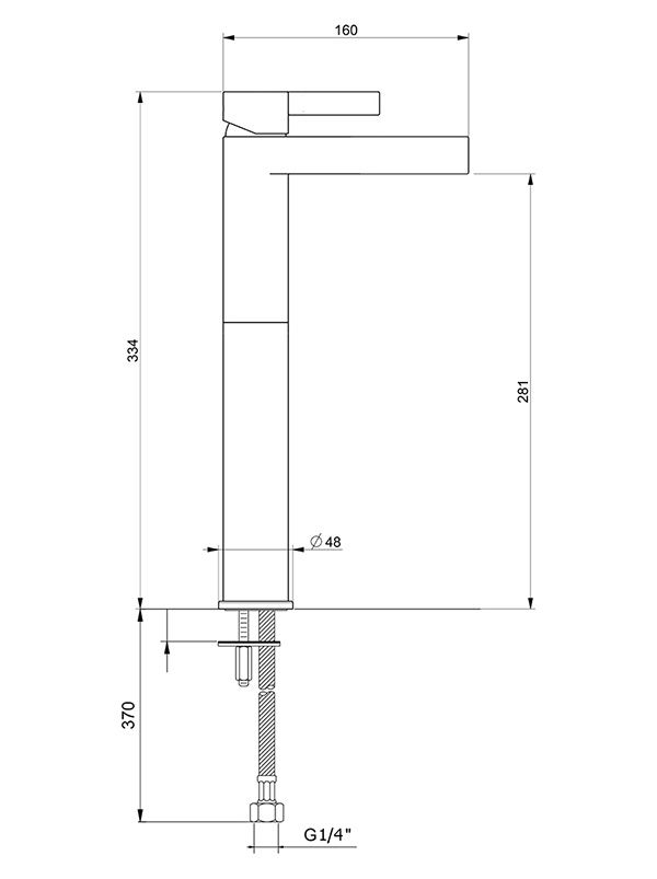 Смеситель для раковины Webert DoReMi DR830402564 схема 2