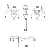 Смеситель для раковины Webert Dorian DO750404010 схема 2