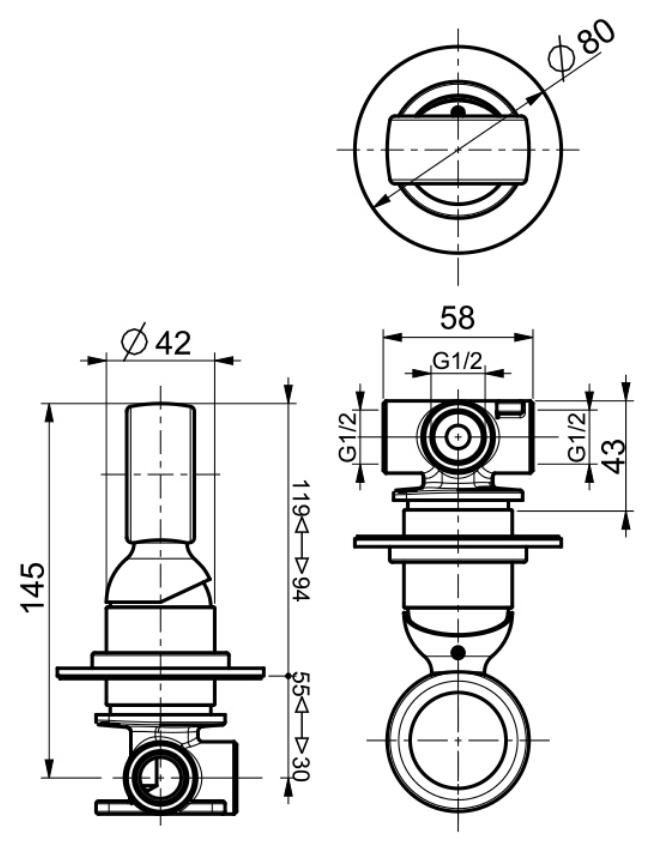 Смеситель для душа Webert Opera OA880101015 ФОТО