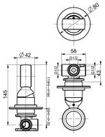 Смеситель для душа Webert Opera OA880101015 схема 3