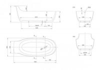 Ванна из искусственного камня Knief Prime 0600-010-01 195х85 схема 4