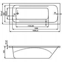 Ванна встраиваемая Roca Line 170x70 ZRU9302924 схема 2