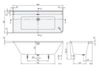 Ванна Villeroy&Boch Collaro UBA180COR9CS00VE01 схема 7