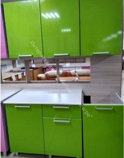 Кухонный гарнитур "Блёстки Олива" 1500 мм