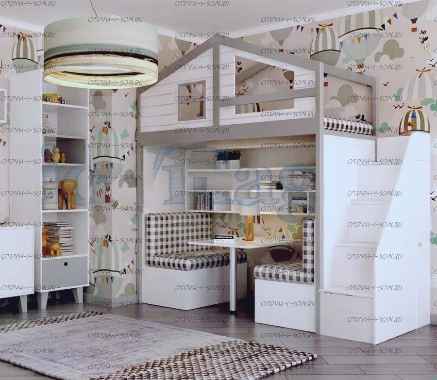 Кровать-чердак Домик Fairy Land Fantasy (любые размеры)