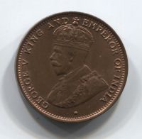 1/2 цента 1926 года Цейлон UNC