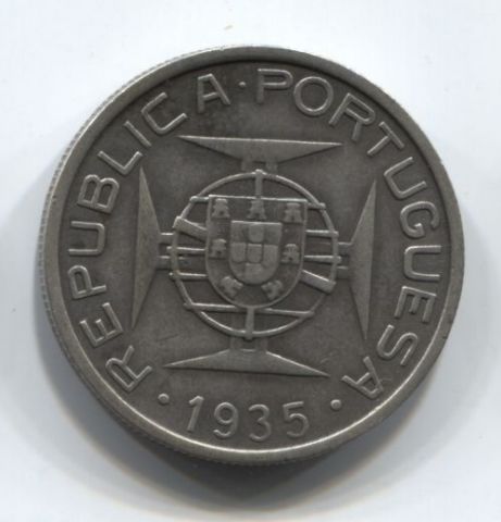 5 эскудо 1935 года Мозамбик Португалия