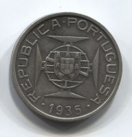 5 эскудо 1935 года Мозамбик Португалия