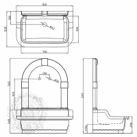 Раковина Migliore Olivia ML.OLV-45.100.BI 70x53,5 схема 2