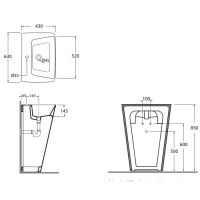 Раковина Azzurra Hera HELF06343T0MBI*1 63 x 43 схема 1