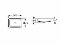 Раковина-чаша Roca Inspira 7.3275.3.000.0 50x37 схема 2