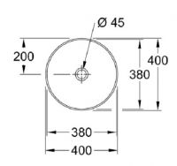 Раковина Villeroy&Boch Collaro 4A184001 40x40 схема 2