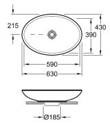 Раковина Villeroy&Boch Loop&Friends 51511001 63x43 схема 6