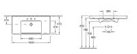 Раковина Villeroy&Boch Subway 2.0 7175 A001 100x47 схема 2